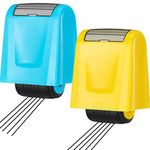 Colarr 2 Pcs 5 Lines Practice Roller Stamp Self Inking Line Rolling Stamps Handwriting Lines Stamp Roller for Music Writing Supplies Tools Teachers Kids Classroom Kindergarten Preschool, Blue Yellow