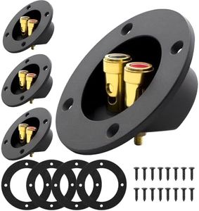 Makerele 2-Way Spring Loaded Speaker Box Terminal Cup 3 Inch(4 Pcs)