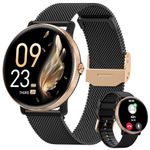 AKUMAKA 2024 Women's Smartwatch with Call, 1.39 Inch AMOLED Display, Women's Watch with 120+ Sports, Cycle Monitoring, 24H Heart Rate Monitor, SpO2, Sleep, IP68 Notifications Whatsapp iOS Android