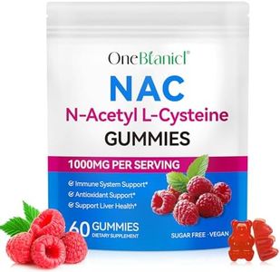 NAC N-Acetyl L-Cysteine Gummies | 1000mg per Serving | Raspberry Flavour | 60 Vegan Gummies