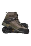 Mountain Warehouse Storm Mens Waterproof Boots - IsoGrip Shoes, Durable Rain Shoes, Mesh Lining Hiking Boots, Heel & Toe Bumpers - For Autumn Winter, Walking, Travelling Khaki Adult Shoe Size 9