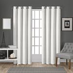 Exclusive Home Velvet Grommet Top Curtain Panel Pair, Winter White, 54x96, 2 Piece