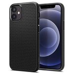 Spigen Liquid Air Back Cover Case Compatible with iPhone 12 Mini (TPU | Matte Black)