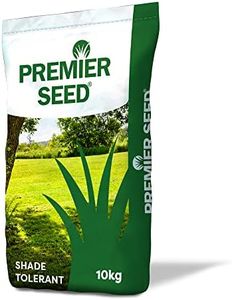 Premier Shade & Sun Lawn Seed | Quality Green, Lush & Hardwearing Grass Seed for Low Sun Gardens (10kg) - Covers 300m²
