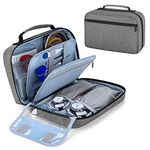 Damero Carrying Case for 2 Stethoscopes, Portable Stethoscope Case Compatible with 3M Littmann/ADC/Omron Stethoscope, BP Cuffs and Other Accessories, Gray