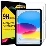 4youquality [2-Pack Screen Protector for iPad 10 (10.9-Inch, 2022 Model, 10th Generation), 9H Tempered Glass Film, Anti-Scratch, Impact-Resistant