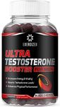 Energizen 8in1 Testosterone Booster for Men with Tongkat Ali, Fenugreek, Ashwagandha and Magnesium - Improve Libido & Hormonal Balance, Non GMO Made in the USA, Black Cherry, 120 Count Gummies for Men