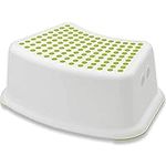 HOMESHOPA Step Stool For Kids Toddlers, Non Slip Step Up Foot Stool, Sturdy & Durable Perfect For Bathroom, Kitchen Washing Hands, Brushing Teeth, Potty Training (1, Green)