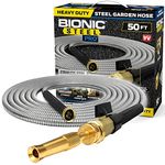 BIONIC STEEL PRO Garden Hose - 304 Metal 50 Foot Garden Hose 50' Stainless Steel