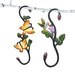 Kitwinney S Hooks for Hanging Plants Heavy Duty, Large Plant Hangers Outdoor, 2 Pack Metal Decorative Plant Hooks for Hanging Garden Planters, Flower Baskets, Pots, Bird Feeders, Wind Chimes