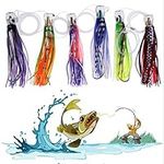 Set of 6 Rigged Trolling Lures Marlin Tuna Mahi Dolphin Durado Wahoo Octopus Skirted Saltwater Fishing Lures