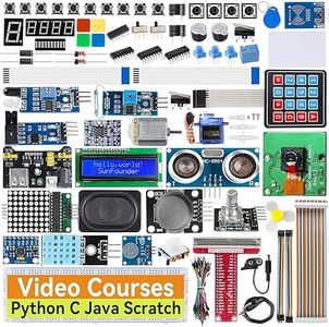 SunFounder Raspberry Pi Ultimate Starter Kit for Raspberry Pi 4B 3B+ 400, Java Python C Scratch Node.js, Detailed Online Tutorials, 161 Projects, 337 Items (Camera Module, Speaker)