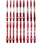 JpGdn 18pc/set Darts Shafts in Red Color Metal Accessories Harrow Stems Aluminum Dart Pole Rod in Aluminum with Standard 2BA Medium Thread Accessory(Red)