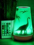 Mostof Dinosaurier Night Light with Remote for Girls Baby Kids Bedroom, Touch Control, Timer, Rechargeable (Dinosaurier-16 colors)