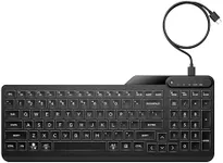 HP 400 Backlit Wired Keyboard (Ash 