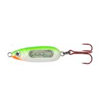 Northland Fishing Tackle Glass Buck-Shot Ice Fishing Jigging Spoon, Super-Glo Perch, 3/32 Oz for Walleye, Perch, and Crappie