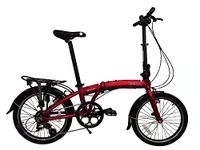 Wonder-8-SP - SOLOROCK Aluminum 8 Speed 20" Folding Bike - V Brakes (Carmine Red)