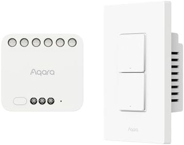 Aqara Dual Relay Module T2 and Smart Light Switch H2 kit,Matter Over Bridge,Dry Contact Mode for Garage Doors and Boilers,Light Switch & Roller Shade Switch,Supports Homekit and Alexa
