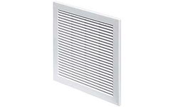 Awenta Plastic Air Vent Grille Cover 300x300mm 12x12 inch, White with Insect Grid Fly Net, Screw Hole Covers for Better Look