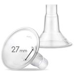 Maymom Myfit 27Mm Shields Compatible with Medela Breast Pump- Personalfit, Freestyle, Harmony, Maxi Connector; Connect to Widemouth/Narrow Connector, Personalfit/Freestyle Flex Connector; 2Pcs