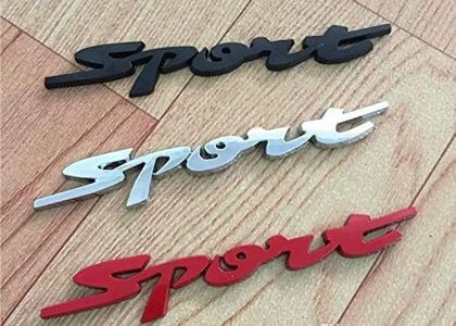 Car Styling Door Trunk Window Sport Emblem Fender Trim Kit 2 Pieces (BLACK)
