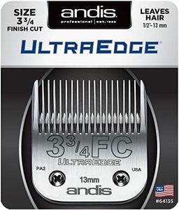 Andis Carbon-Infused Steel UltraEdge Dog Clipper Blade, Size-3-3/4 FC, 1/2-Inch Cut Length (64135)