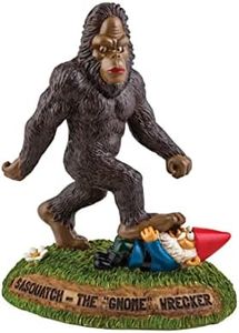 BigMouth Inc Sasquatch The Gnome Wrecker Garden Statue, Outdoor Lawn & Yard Creature Figurine Sculpture Decorations, Funny Housewarming Gag Gift