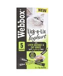 Webbox Lick e Lix Yoghurt with Liver Sausage and Cat Grass 5pcs (5x15g) (Case of 17)