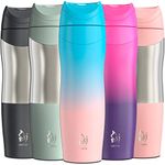 Sophie & Jasmine London Large Travel Mugs for Hot Drinks- Double Insulated, Leakproof, Stainless Steel Tea Coffee Tumbler