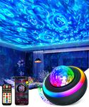 Galaxy Projector Star Night Light - LED Projector Light Bluetooth Speaker and Remote Control Ocean Wave Lights Ceiling Projector for Kids Teen Boy Girl