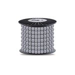 NOVEAU Safe-T 1st Cable/Wire Zipper - Metallic Silver, Diameter - 25 mm, Length - 10 Meter | Cable Managment Cord Organizer Protector Hider Wrap Cover for PC/Office/Home Theater