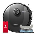 Ultenic Robot Vacuum Cleaner with Mop 4000Pa, 15min Lidar Quick Mapping, Allergy Friendly, Carpet Auto-boost, 10 No-go Zone,Time Scheduled, Siri/Alexa/APP Remote Control Hoover for Floor Pet Hair, D10