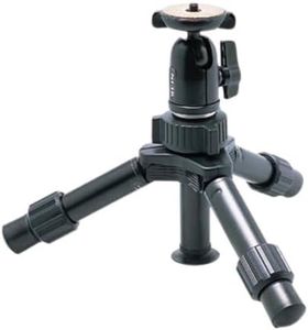 SLIK MINI PRO III Table Top Tripod w/Ball Head 10" Tall (611-351) - Folds Down to 8", Weighs 10oz, Supports 4.4lbs - Great for Travel, Action Cameras, Phones and Macro Photography