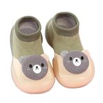 STESHWK Multicolor Panda Face Shape Relaxed Fit And Antislip Silicon Rubber Base Shoes Cum Socks For Kid's,Soft Sole Baby Shoes, Breathable Socks, 6 To 12 Months