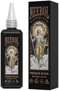Black Tattoo Ink for Human Skin – Neebol Professional Black Ink (3.4oz/100ml) – Premium Tattoo Supplies for Outlining, Shading & Blending – Tattoo Supplies for Artist