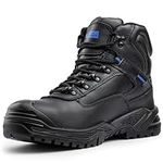 Black Hammer Mens Work Boots Lightweight - Steel Toe Safety Shoes with Non-Slip Outsoles, Comfort for Any Job 6600 (9 UK)