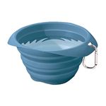 Kurgo Collaps-a-Bowl(TM) Collapsible and Portable Travel Dog Bowl for Food and Water, Blue