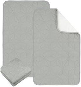 FMLIUY 2 Pack Quilted Waterproof Pads for Bed Washable 34x52 Inch Gray