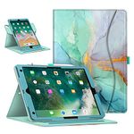 Fintie Case for iPad Air (3rd Gen) 10.5" 2019 / iPad Pro 10.5" 2017 - [Corner Protection] 360 Degree Rotating Smart Protective Stand Cover w/Pencil Holder, Auto Sleep/Wake, Emerald Marble