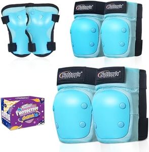 Nattork Knee Pads, Elbow Pads & Wrist Guards for Adult, 6 in 1 Protective Gear Set for Skateboard, Roller Skate, Inline Skates, Cycling and Scooter- Multi Sport Pads Set for Boys, Girls-Teal(Small)