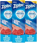 Ziploc Gallon Slider Freezer Bags, 72 Count