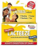 2 Pack: Lacteeze Childrens 200 chewable tablets Strawberry