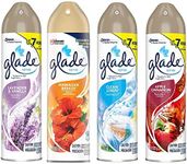 Glade Spray Collection 4 Flavors: Lavender & Vanilla, Hawaiian Breeze, Clean Linen & Apple Cinnamon. Pack of 4.