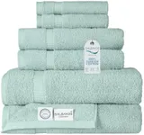 SALBAKOS - Luxury 6 Piece Towel Set, 100% Turkish Cotton, Quick Drying, Highly Absorbent & Comfy, Includes 2 Bath Towels, 2 Hand Towels & 2 Washcloths | (Seafoam Green)