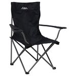 Andes Black Folding Camping Chair Portable Garden Fishing Festival Seat