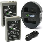 Wasabi Power Battery (2-Pack) and Dual USB Charger for Olympus BLS-5, BLS-50, PS-BLS5 (KIT-BB-BLS5-01)