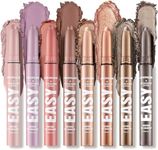 LANGMANNI Eyeshadow Stick, 6 PCS Multi-Color Eyeshadow Pen Set, Creamy Long-Lasting Eye Makeup Kit, Natural & Shimmer Shades Contour Stick, Perfect Gifts For Women (#G-8 Colors)