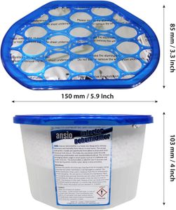 ANSIO Dehumidifier Pack of 10 – Moisture Absorber Bags