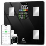 arboleaf Scale for Body Weight, Digital Weight Scale Large LED Display for Bathroom, Accurate Body Fat Scale for People Smart BMI Bluetooth Electronic Weighing Scale with arboleaf App 500lbs - Black