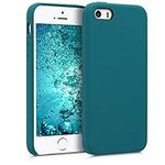 kwmobile Case Compatible with Apple iPhone SE (1.Gen 2016) / iPhone 5 / iPhone 5S Case - TPU Silicone Phone Cover with Soft Finish - Teal Matte